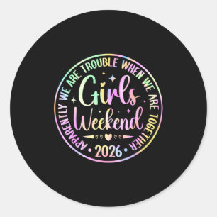 Girls weekend 2026 summer vacation group matchingG Classic Round Sticker