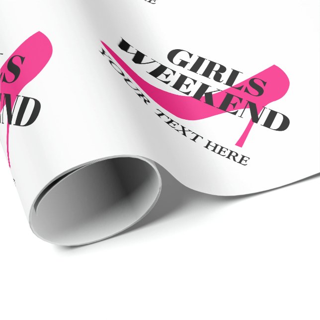 Girls weekend bridal shower bachelorette party wrapping paper (Roll Corner)