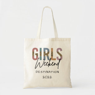Girls Weekend Cheetah Print Girls trip getaway Tote Bag