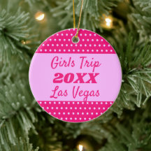 Girls Weekend Cute Pink Polka Dot Best Friend Trip