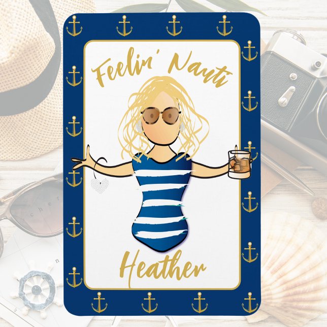 Girls Weekend for Her Funny Nautical Vacation Door Magnet (Creator Uploaded)
