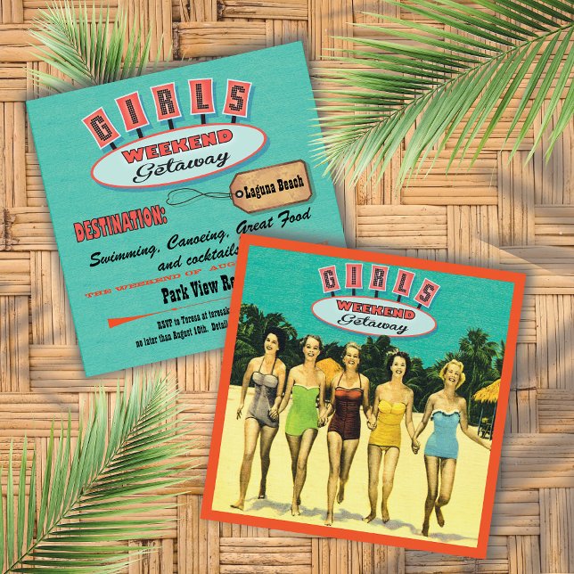 Girls Weekend Getaway Beach Invitations (Creator Uploaded)