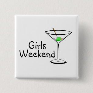 Girls Weekend Martini 15 Cm Square Badge