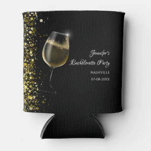 Girls weekend mocktail bachelorette party gold can cooler