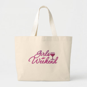 girls weekend night out party bridal wedding fun large tote bag