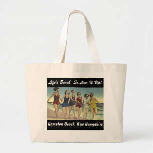 Girl's Weekend Summer Vacation at the Beach Large Tote Bag