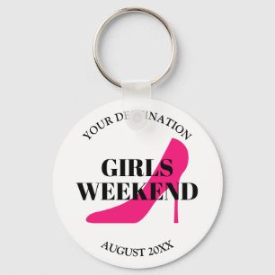 Girls Weekend trip travel destination stiletto Key Ring