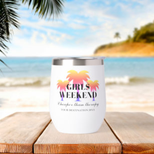 Girls weekend tropical palm tree party favour