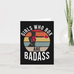 Girls Who Box Are Bad Sport Fighting Boxer Card