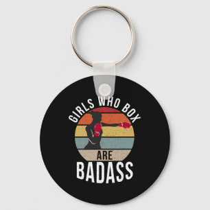 Girls Who Box Are Bad Sport Fighting Boxer Key Ring