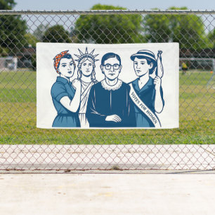 Girls Will Be Girls Patriotic Feminist 4th of July Banner