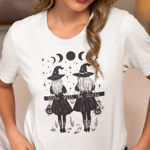 Girls will be Girls Witches Vintage Witchy Tri-Blend Shirt