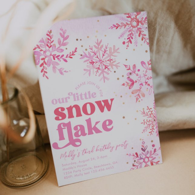 Girl's Winter Birthday Invitation (Creator Uploaded)