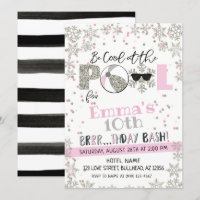 Girl's Winter Pool Party Birthday