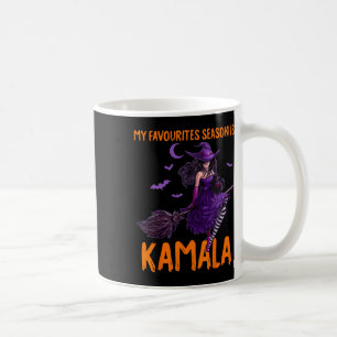 Girls Witch Halloween Cat Lady My Favourite Season Coffee Mug