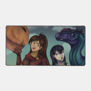 Girls with Dinosaurs Desk Mat
