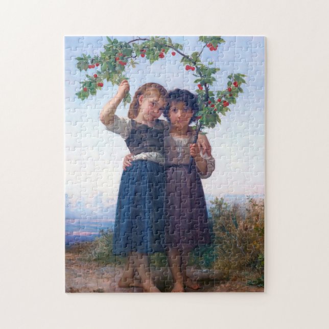 Girls with The Cherry Branch, Bouguereau Jigsaw Puzzle (Vertical)