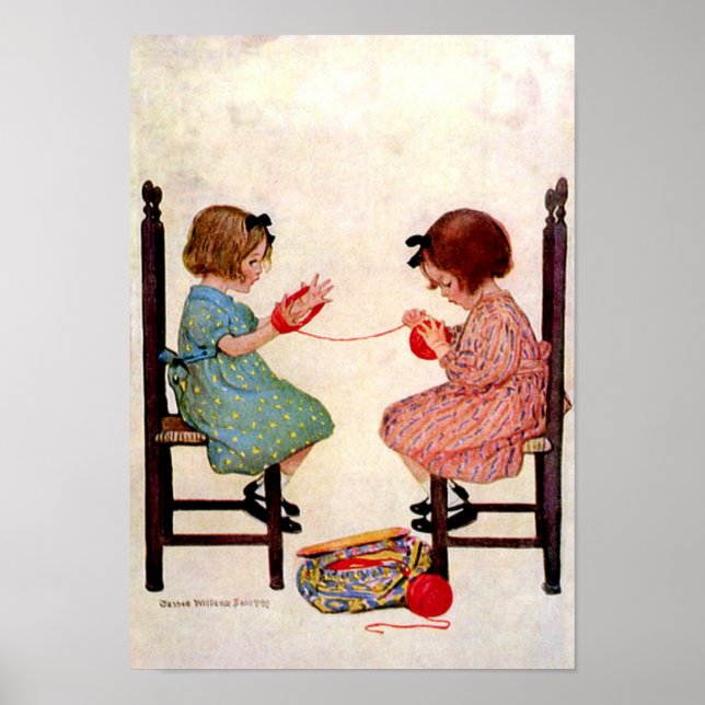 Girls With Yarn - Print (Front)