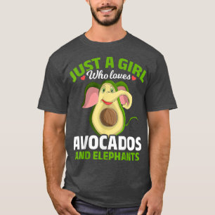 Girls Women Africa Safari Animal Lover Avocado Ele T-Shirt