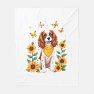 Girls Women Mom Cavalier King Charles Spaniel Dog Fleece Blanket
