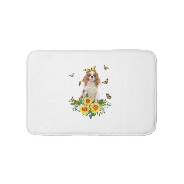 Girls Women Mum Cavalier King Charles Spaniel Dog  Bath Mat (Front)