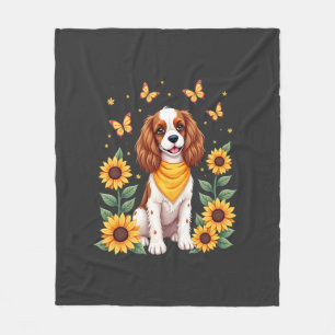 Girls Women Mum Cavalier King Charles Spaniel Dog Fleece Blanket