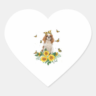 Girls Women Mum Cavalier King Charles Spaniel Dog Heart Sticker
