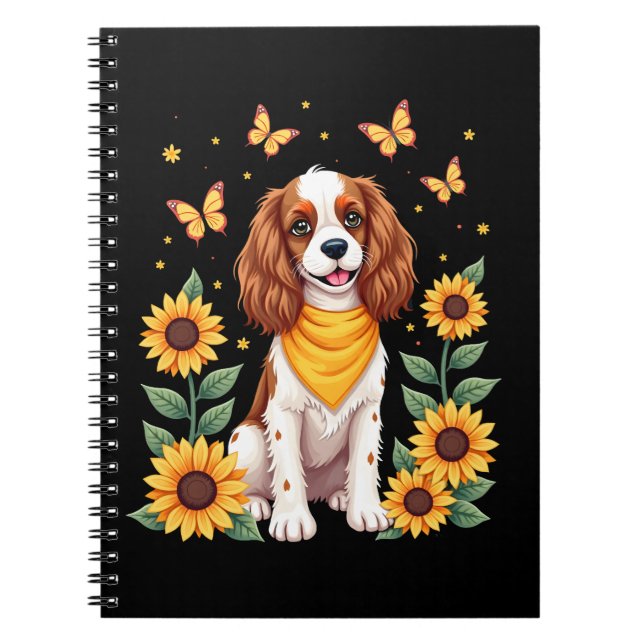 Girls Women Mum Cavalier King Charles Spaniel Dog  Notebook (Front)