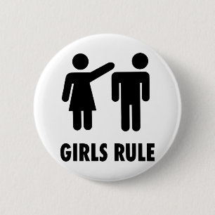 Girls Women Power gift 6 Cm Round Badge