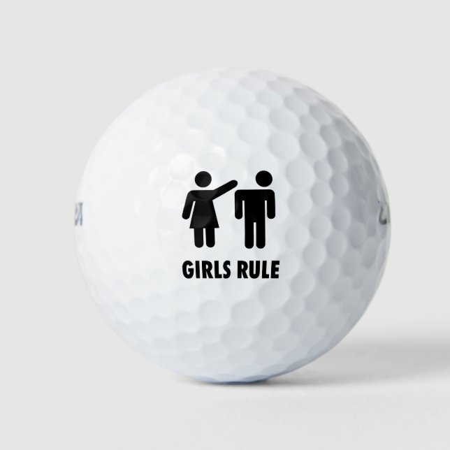 Girls Women Power Golf Balls (Front)
