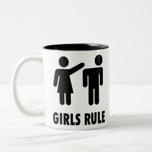 Girls Women Power Two-Tone Coffee Mug