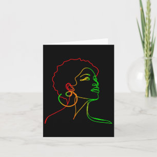 Girls Womens Black Queen Afro Melanin Dripping Jun Card