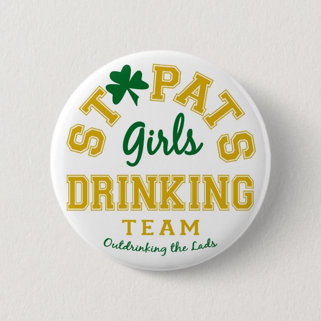 GirlsDrinkingTeam 6 Cm Round Badge (Front)