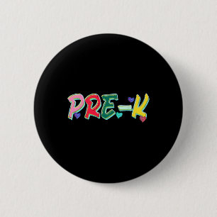 Girly 1st Day Of Pre-k Teacher Student First Day O 6 Cm Round Badge