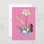 Girly 30th Birthday Party Invitation<br><div class="desc">Trendy hello thirty birthday party invitation with an African American influence customisable to your event specifics.</div>