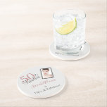 Girly 50 & Fabulous Birthday Rose Gold Photo Coaster<br><div class="desc">50 & Fabulous Gray Shade Birthday Photo Sandstone Coaster. Customize it with your name and photo by clicking the Customize button. Enjoy being fabulous and glamorous.   @Miri Creations - Created For You Only.</div>