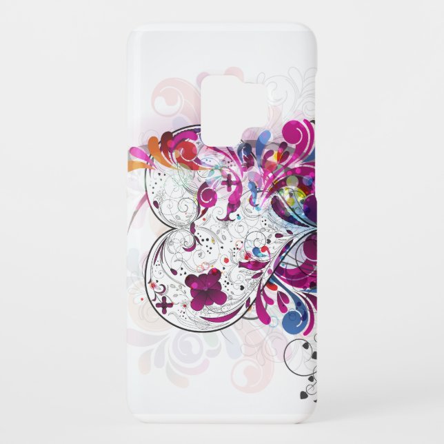 Girly Abstract Pink Heart Case (Back)