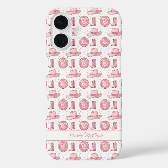 Girly Aesthetic Pink Country Cowgirl Case-Mate iPhone Case (Back)