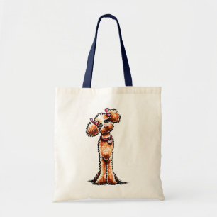 Girly Apricot Poodle Off-Leash Art™ Tote Bag