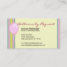 Girly Balloon Business Card