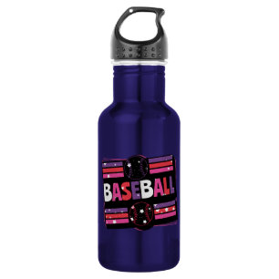 Girly Baseball Word Art 532 Ml Water Bottle