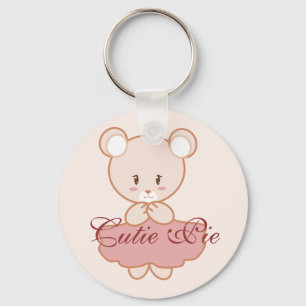 Girly Bear Key Ring