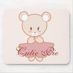 Girly Bear Mouse Pad