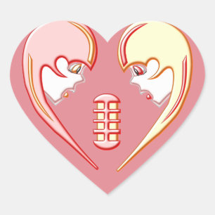 Girly BFF Karaoke Love Heart Sticker
