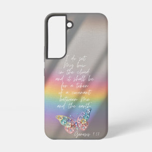 Girly Bible Rainbow Photograph Floral Butterfly Samsung Galaxy Case