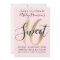 Girly Black Blush Pink Gold Foil Sweet 16