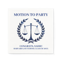 Girly Blue Sparkle Law School Graduation