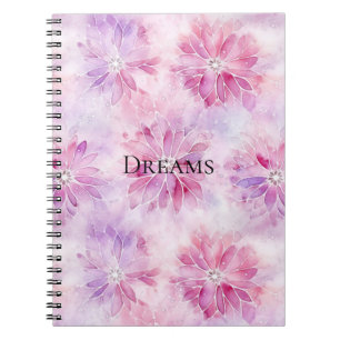 Girly Blush Pink Chic Lavender Floral   Notebook