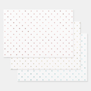 Girly Blush Pink Dots Wrapping Paper Sheet