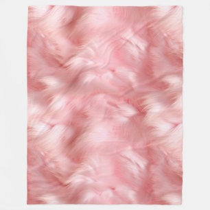 Girly Blush Pink Faux Fur Wrapping Paper Fleece Blanket